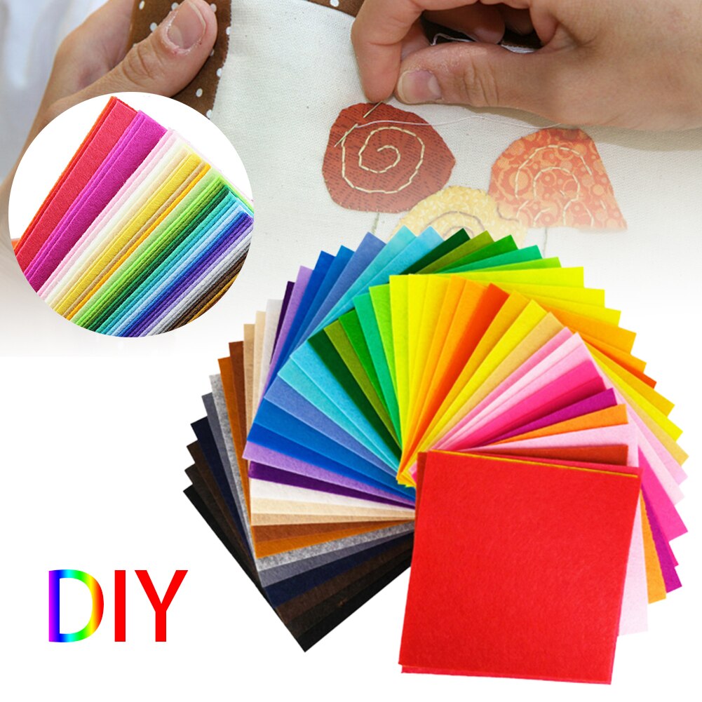 40 Sheets Scrapbook Students Teaching Aids Colorful Fabric Bulletin Board 1mm Thickness Costumes School Felt Cloth DIY Craft