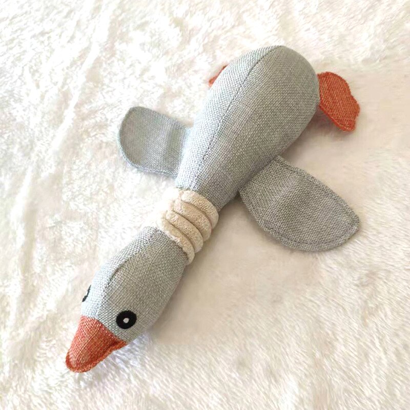 020-2 Fleece Chew Play Speelgoed Huisdier Piepende Puppy Chew Piepend Quack Sound Pop Speelgoed Creatieve Simulatie Donut Huisdier levert Hond Speelgoed: PT020-grey