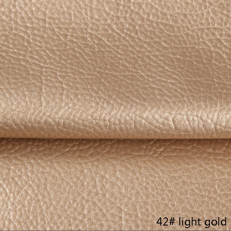 50*135cm PU Litchi Pattern Faux Leather Fabric Artificial Synthetic Leather DIY Sewing Bags Belt Sofa Leather Decor Material: 42