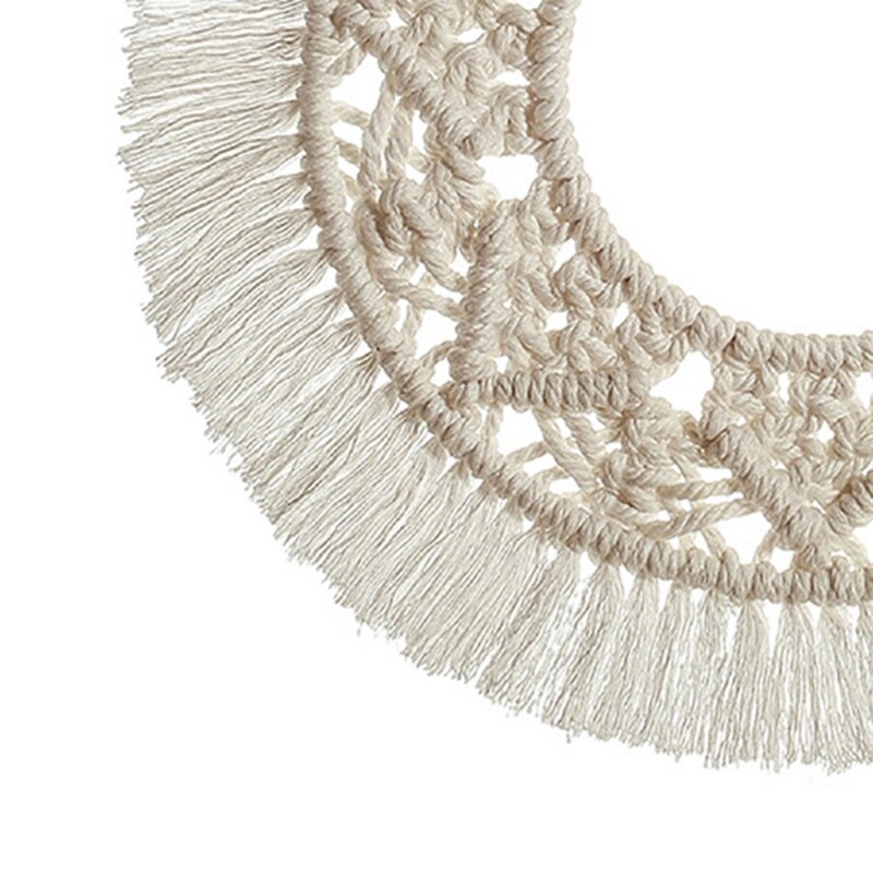 Woonkamer Decoratie Betylifoy Macramé Wandspiegel Set Van 2 – Ronde Spiegels Met Geweven Franjes, Boho Stijl, Voor Slaapkamer Of Woonkamer Macrame