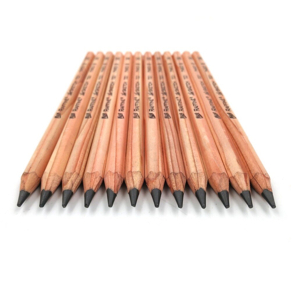 Marco Raffine Sketch Drawing Pencils Set 9B 8B 7B 6B 5B 4B 3B 2B B HB H 2H 3H Standard Pencil for Sketching Office School