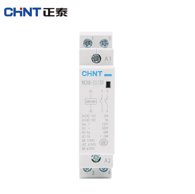 CHINT CHNT – contacteur domestique modulaire AC, 220V 230V AC 20A 1NO 1NC 2NO 2NC
