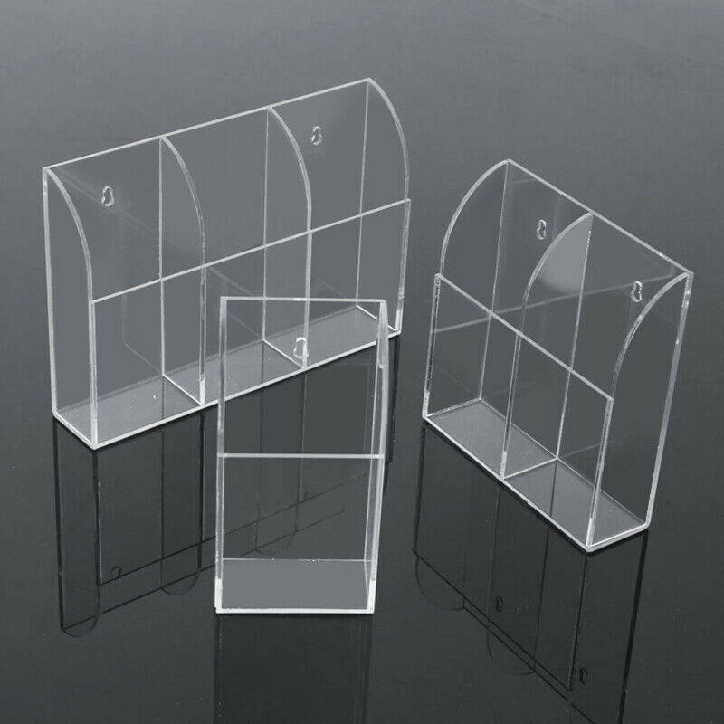 Acrylic TV Air Conditioner Remote Control Holder 1-3 Case Wall Mount Storage Box for Home BOM666