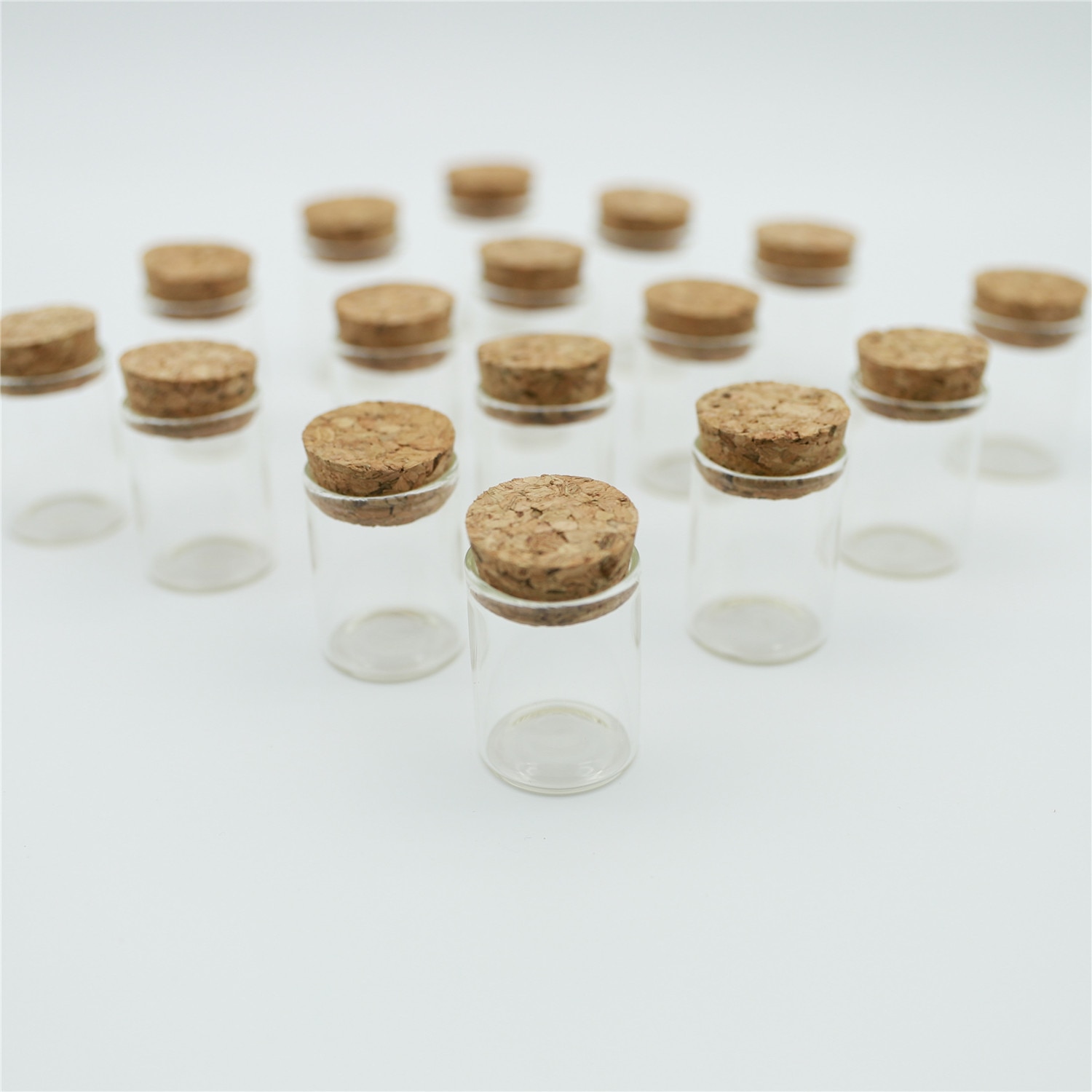 12pcs/lot 15ml 30*40mm Small Glass vial Bottle Test Tube With Cork Mini spice Jars Containers