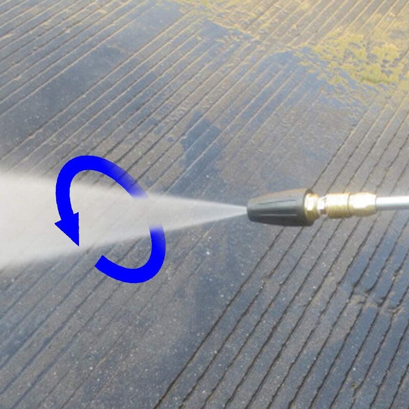 Turbodyse til højtryksrenser, roterende dyse og 5 tip , 1/4 tommer hurtig tilslutning 3600 psi
