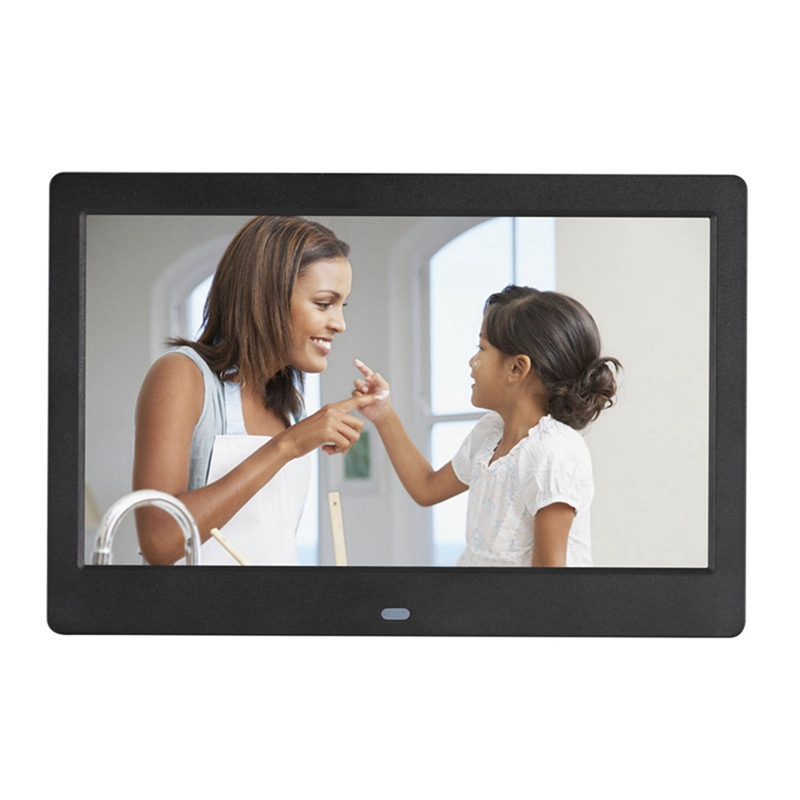 10.1Inch Digitale Fotolijst Hd 1024X600 Led Elektronische Fotolijst Muziek Movie Video Speler Functie: Black / ons aansluiten