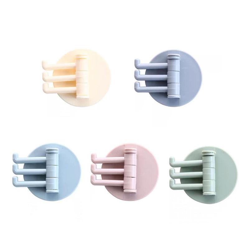 Draaibare Naadloze Zelfklevende Haak Sterke Lager Stok Haak Keuken Keuken Haken Benodigdheden Badkamer Hanger Muur B1W4