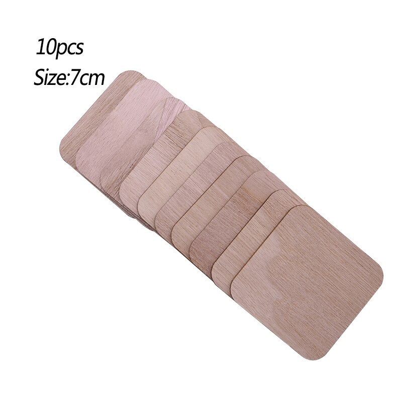 5-100pcs Natural Unfinished Blank Square Shape Wood Chips DIY Wooden Craft Ornament Wedding Home Party Decoration: M04