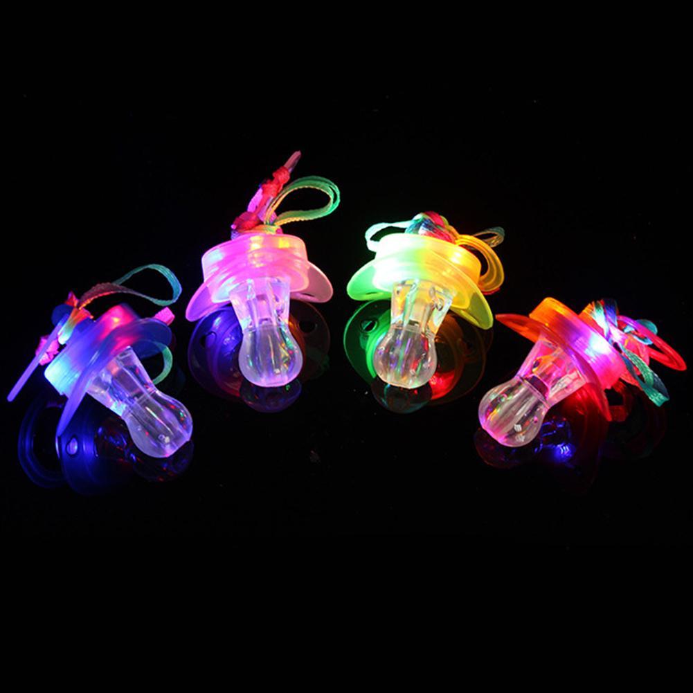 Chupete de luz LED juguetes colorido luminoso para niños y niñas, silbato con acollador, juguete para , 1 unidad