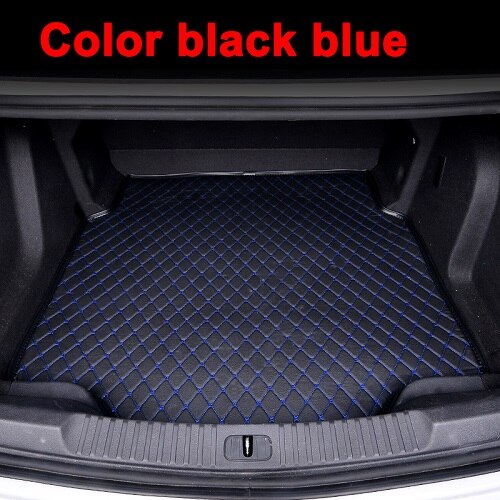 Custom fit car Trunk mats for Lexus NX 200 200T 300h NT200 NX200T NX300H F Sport RX waterproof leather carpet rugs: Black blue