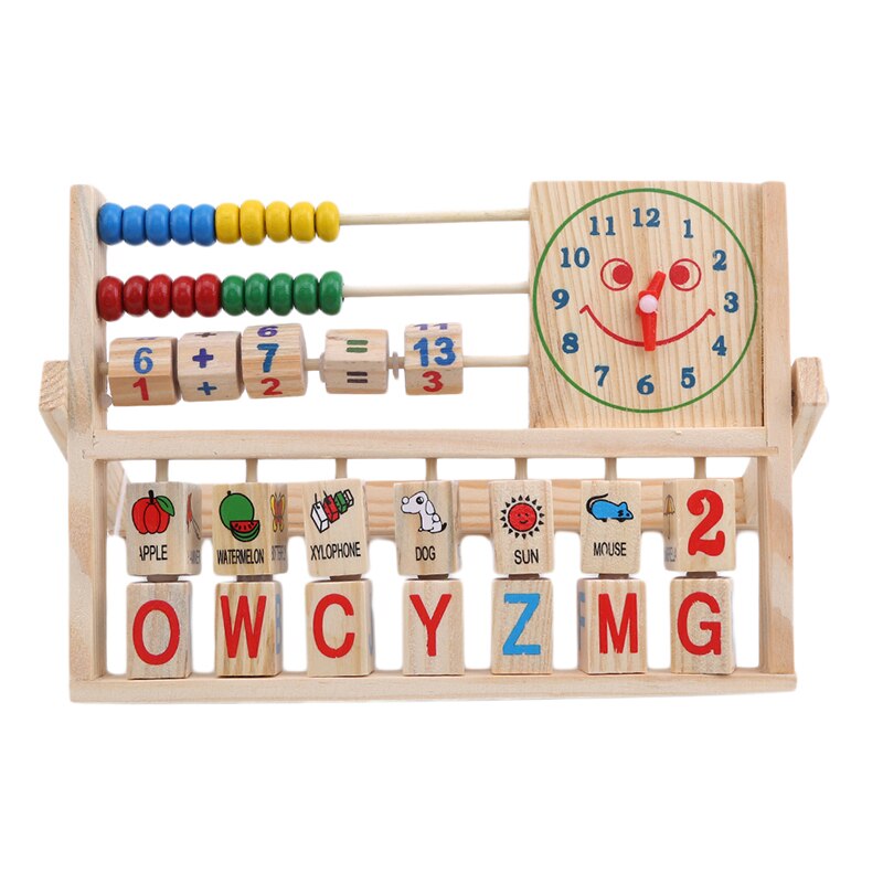 Children Baby Kids Learning Developmental Versatile Flap Abacus Wooden Toys main image 1