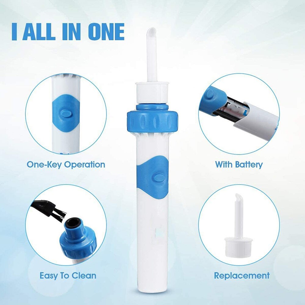 De seguro de oído-escoge herramientas limpiar limpia oídos eléctrico Earpick extracción sencilla de cera de los oídos importa evitar muestra extractor de cerumen Earpick