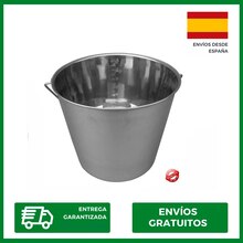 Cubo acero inoxidable 12litros con certificado uso alimentario,cubo inox para fabricas de alimentacion, cubo medidor,cubo inox,recipiente inox uso alimentario