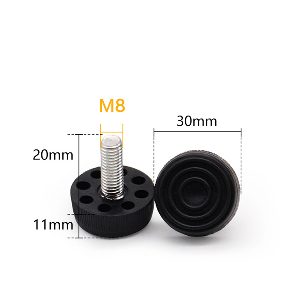 10PcsMöbel Beine Anti-rutsch Basis Tisch Schrank Bein Pad Füße Leveler Boden Schutz M6/M8/M10 Schraube in Fuß matt