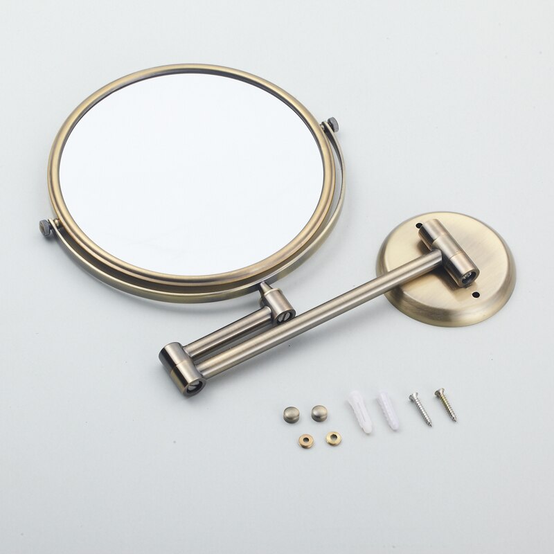 Makeup Mirror Beauty Adjustable Wall Mounted Extending Folding 360 Degree Swivel Antique Mirror