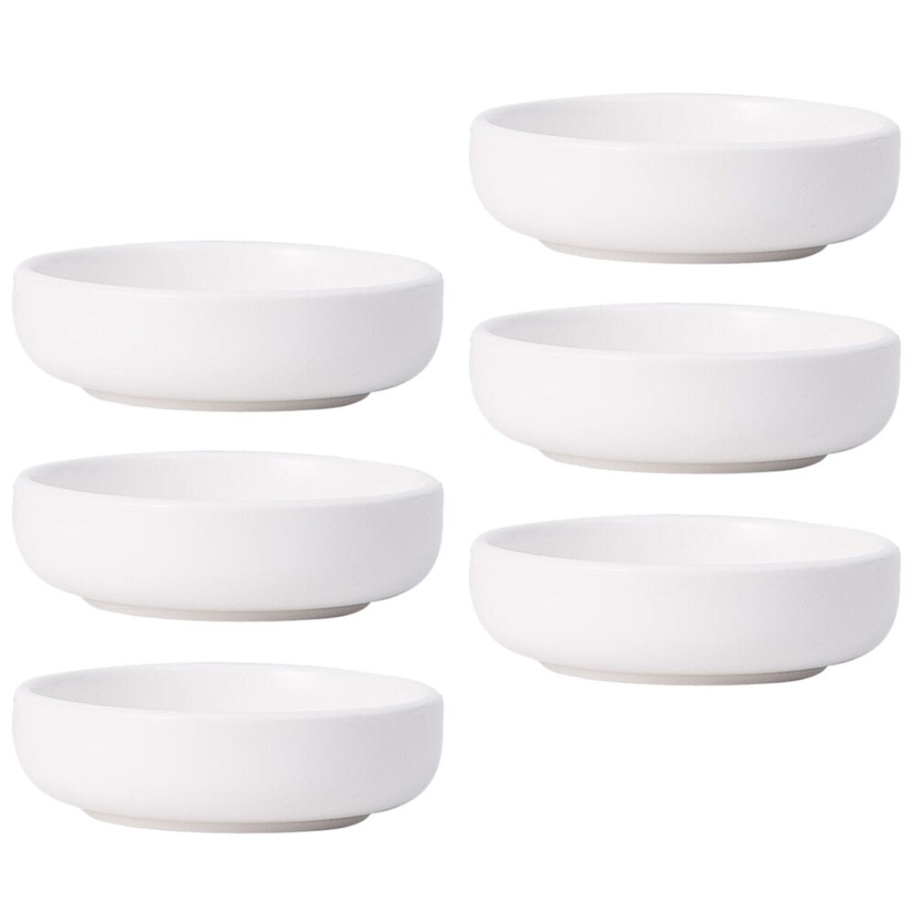 6Pcs Japanse Saus Gerechten Dompelen Bowls Keramische Dipsaus Bowls Mini Platen