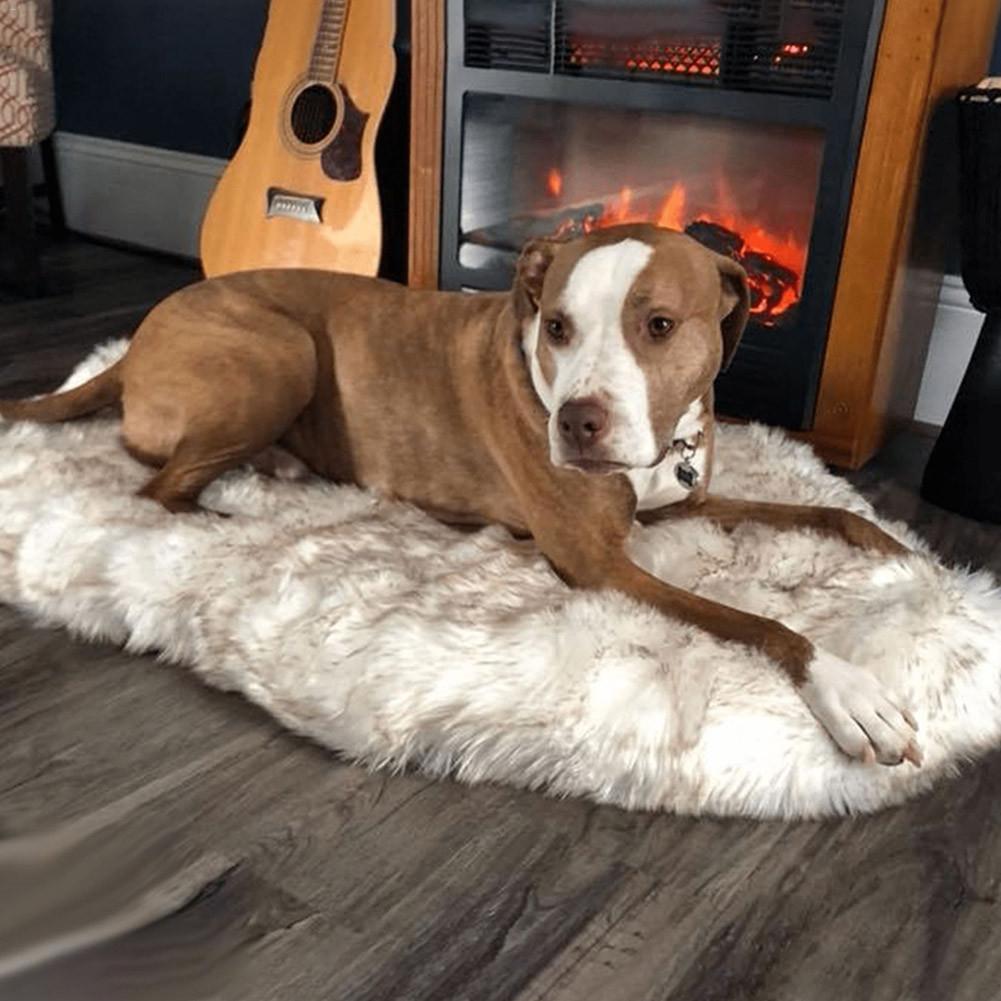 Zachte Faux Fur Hond Bed Mat Pluche En Pluizige Huisdier Pad Ultra Cozy Pet Orthopedische Hond Bed Memory Foam hond Bed