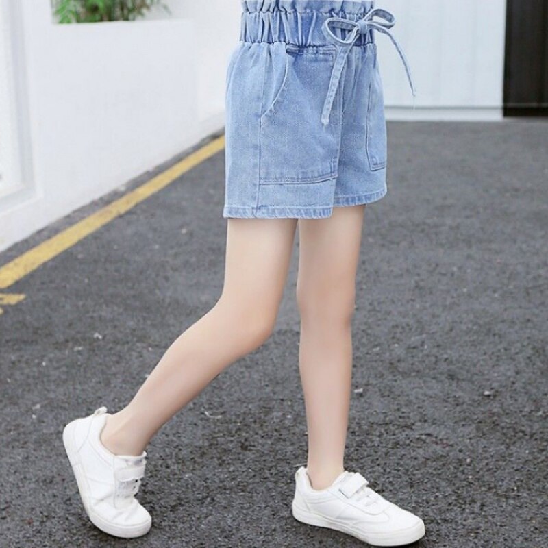 Meisjes denim shorts blauw zomer kindershorts voor meisjes 12 4 6 8 10 tienermeisjes jeans kinderbroeken