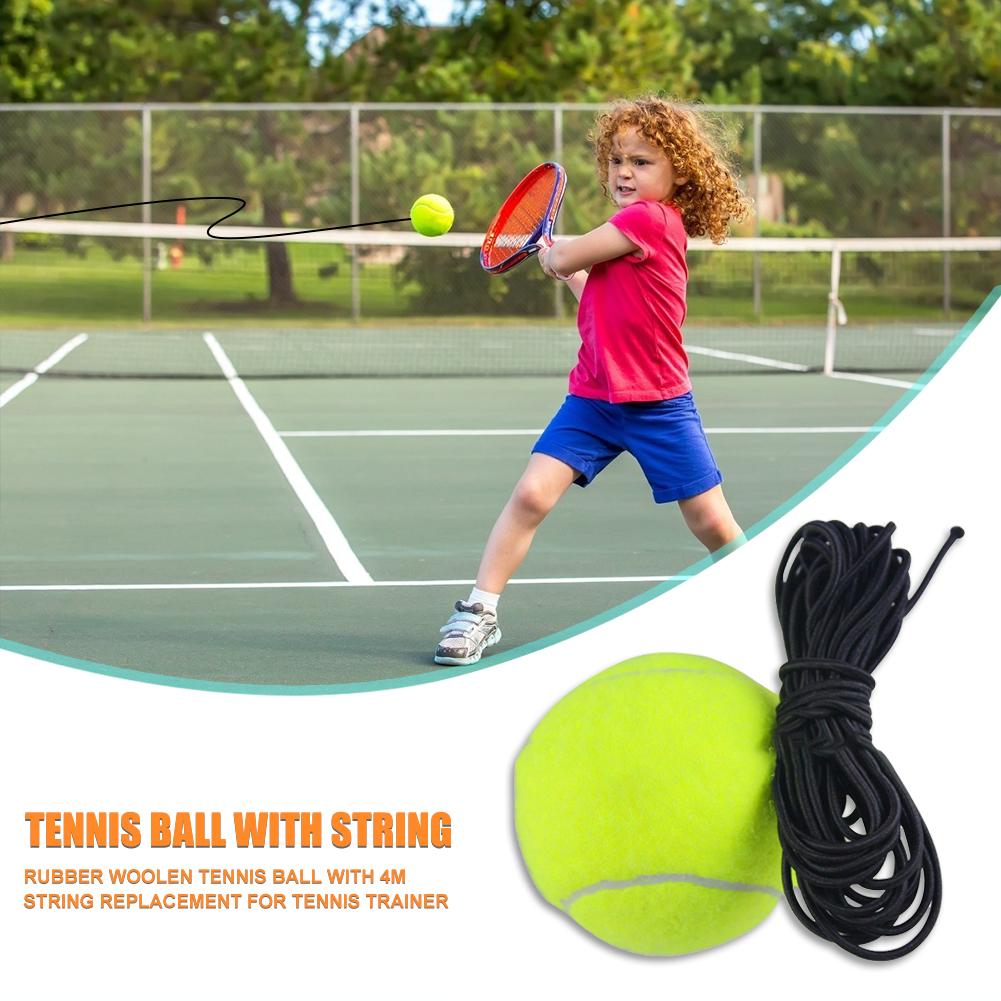 Tennisballer slitesterk racket gummiull tennisball med strengtreningsutstyr for nybegynnere
