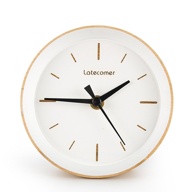 Wekker Laatkomer Japanse Stijl Houten Desktop Slaapkamer Woonkamer Desktop Elektronische Klok Digitale Klok BB4