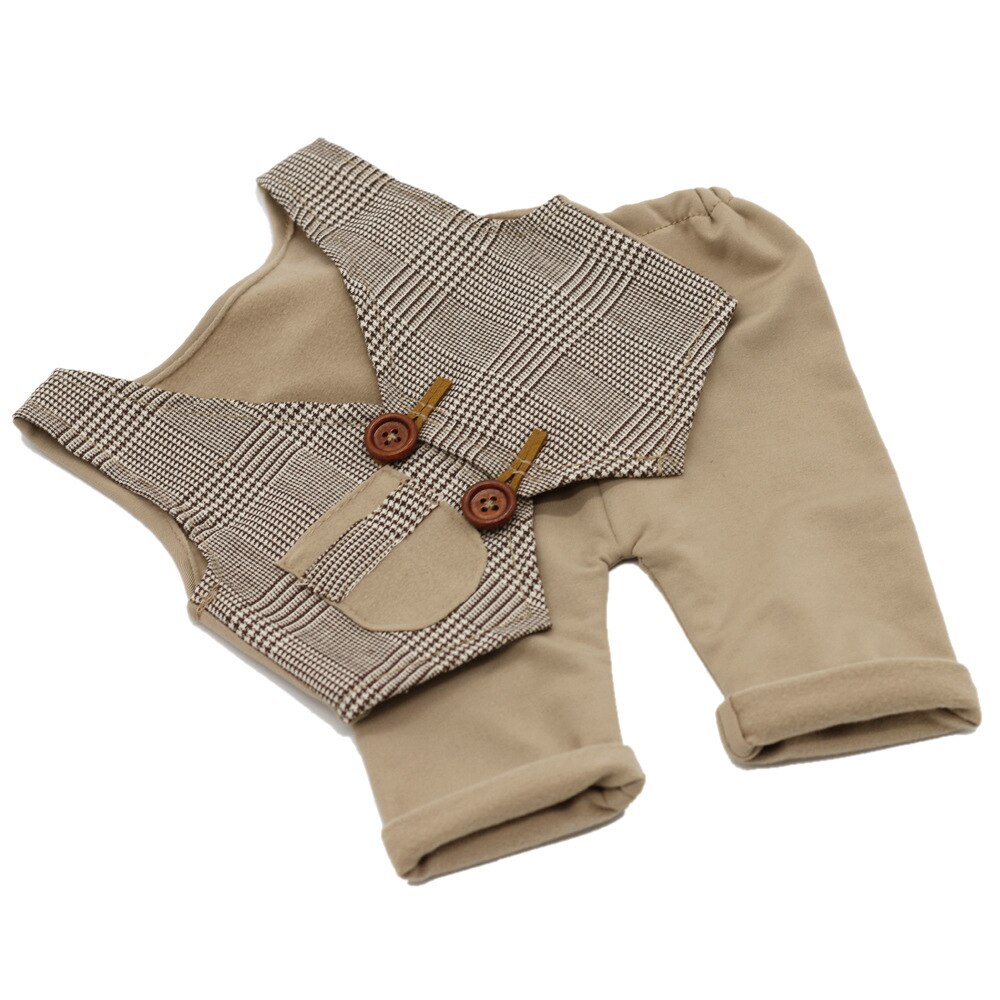 Props Newborn Baby Photo Studio Vest + Pants Set Newborn Props for Photography Photobooth Accessories Bebe Fotografia Product: Khaki