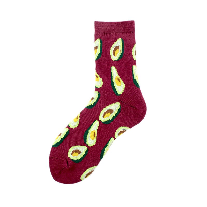 Summer Cartoon Fruit Banana Avocado Cotton Socks Women Korean Version Of Street Socks: style7