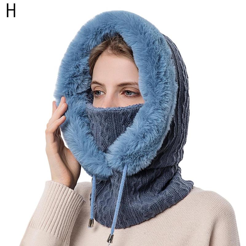 Dicke Warme Winter Hütte Haube Kalt-nachweisen Ski Deckel warm Kalt-beweis Headwear Schal Integrierte Winddicht Hütte Bergsteigen F V1u2: H
