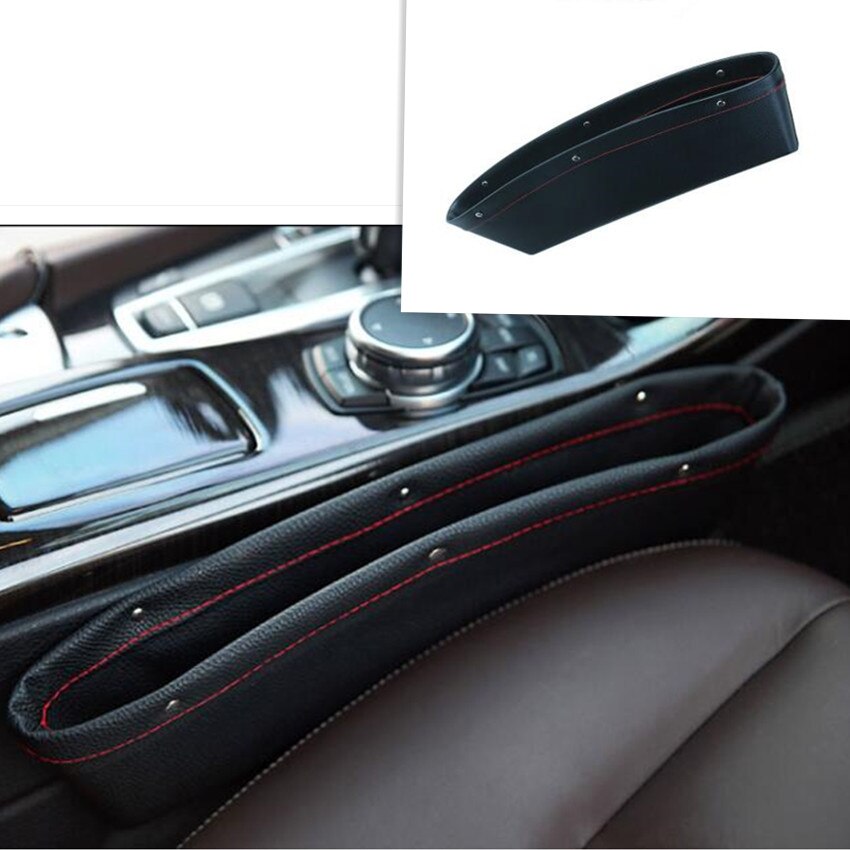 PU Leather Car Slit Box Organizer FOR Nissan Tiida Teana Skyline Juke X-trail Almera Qashqai Juke Accessories