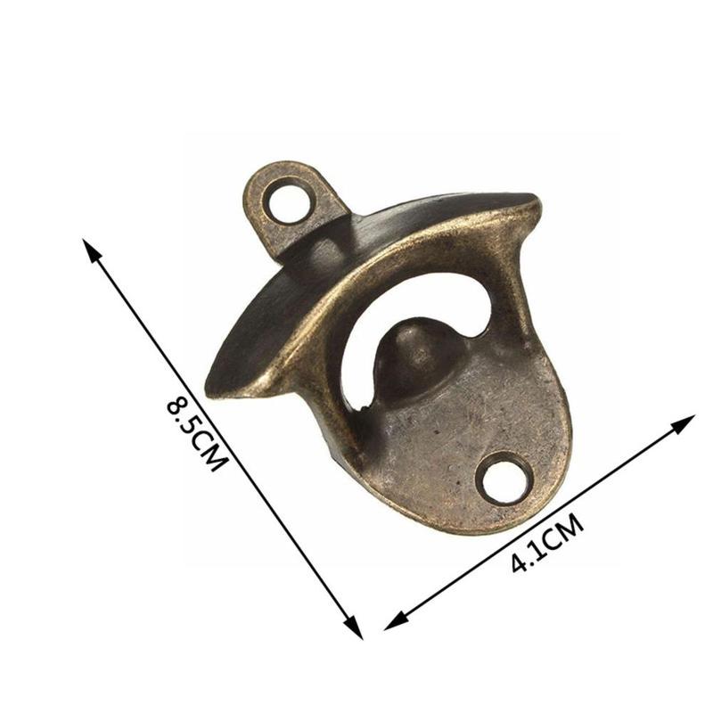 Abridor de botella de herramientas de cocina, abridor de cerveza de Soda abierto de montaje en pared de bronce, abridor de vino, cocina, botella de vidrio de , barras de tapa W9L7