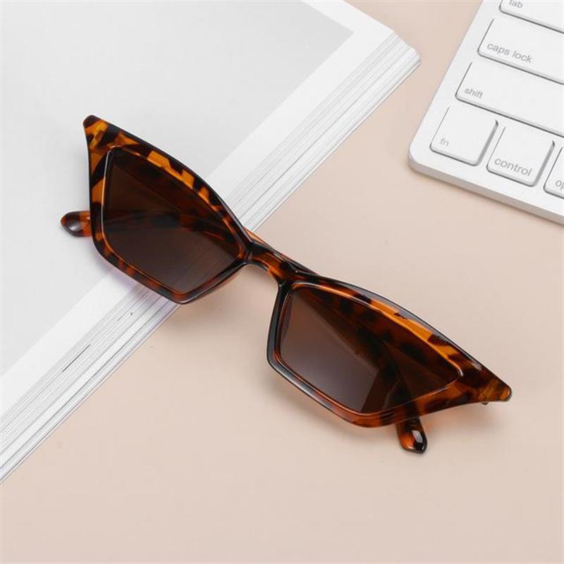 LJCZKA Retro Ovale Zonnebril Dames Smalle Cat Eye Zonnebril Rechthoek