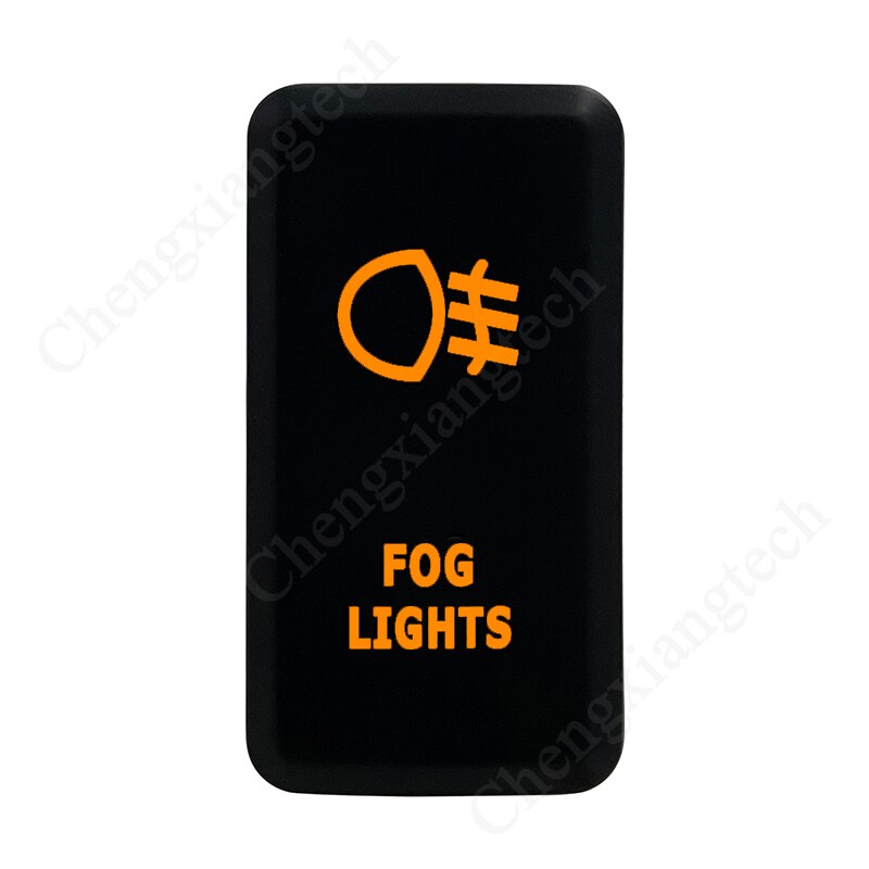 Dimljus tryckknappsbrytare orange led för toyota landcruiser hilux fj cruiser avstängningsknapp med sladd 12 volt 3 amp