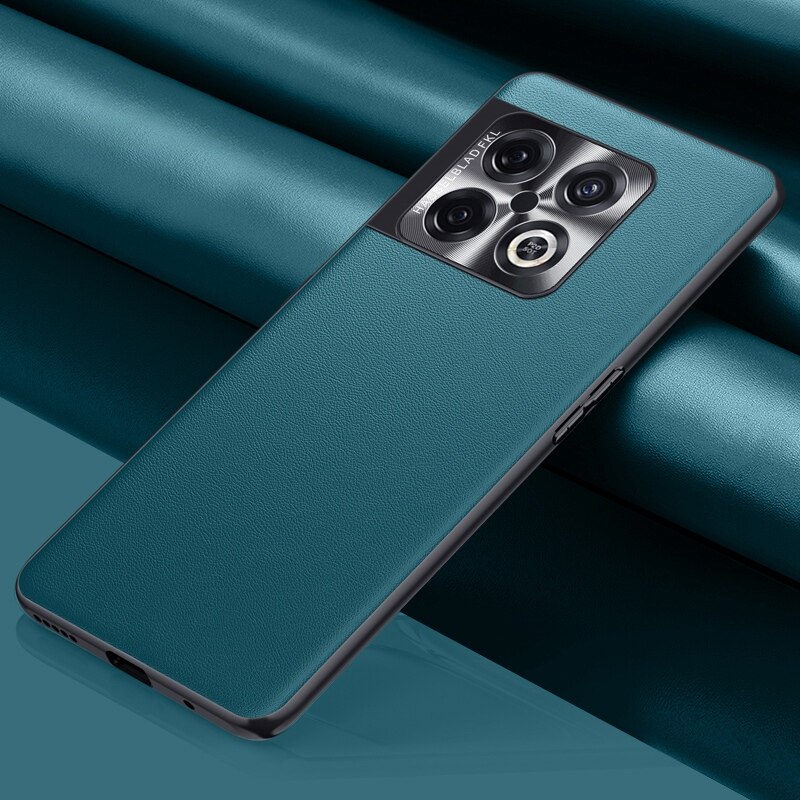 Luxus Leder Telefon Fall Für OnePlus 10 Pro 10Pro Abdeckung Matte Volle Schutz Fall Für OnePlus10 Pro One Plus 10 pro Coque: Green - 2