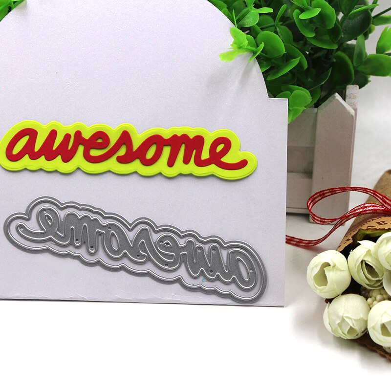 Stora hej kärleksbrev metall skärformar stenciler mall för scrapbooking kort album prägling dekor diy metall hantverk