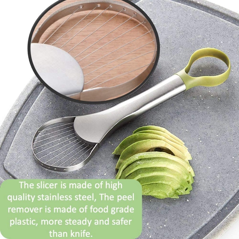 Avocado Slicer, 2 in 1 Avocado Cutter and Peel Remover,Perfect Stainless Steel Avocado Pitter Tool,Upgrated Fruit Cutter