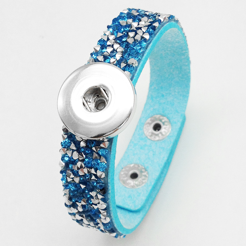 Koreaanse Fluwelen Kerst Crystal Drukknoop Armband GJ5733 (Fit 18Mm 20Mm Snaps) Bobosgirl: E