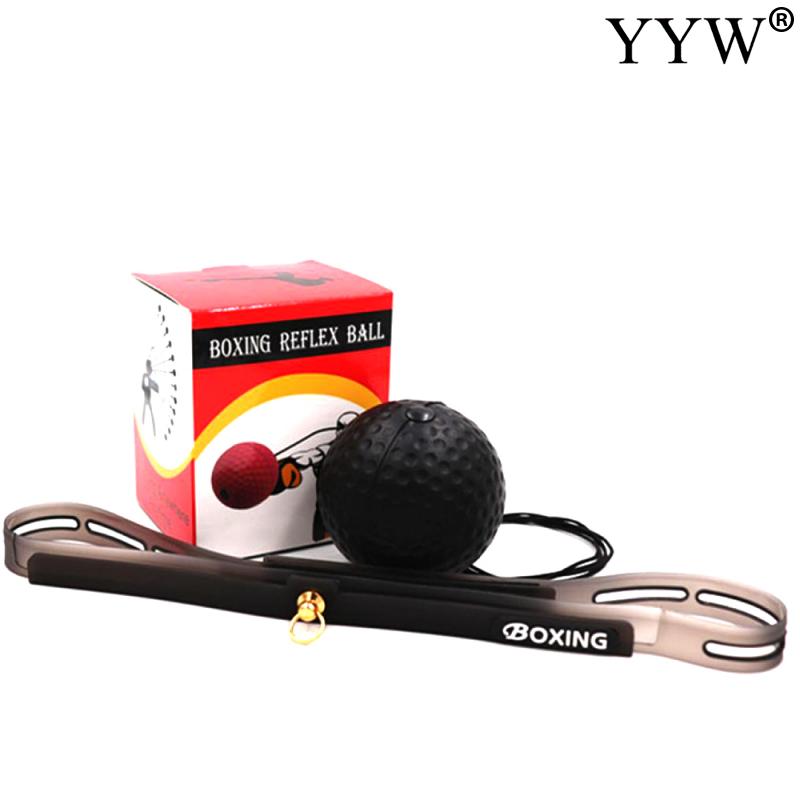 Boxing Reflex Punching Balls Head-mounted Speed Balls Improve Force Hand Eye Reaction Training Set Stress Gym Boxing Exercise: 6