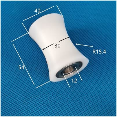 U-groef nylon katrol U-vormig Spoorwiel diameter 40 mm 50 mm 60 mm 70 mm 80 mm 120 mm Verschillende maten Geleidingsrol steunrol: Rood