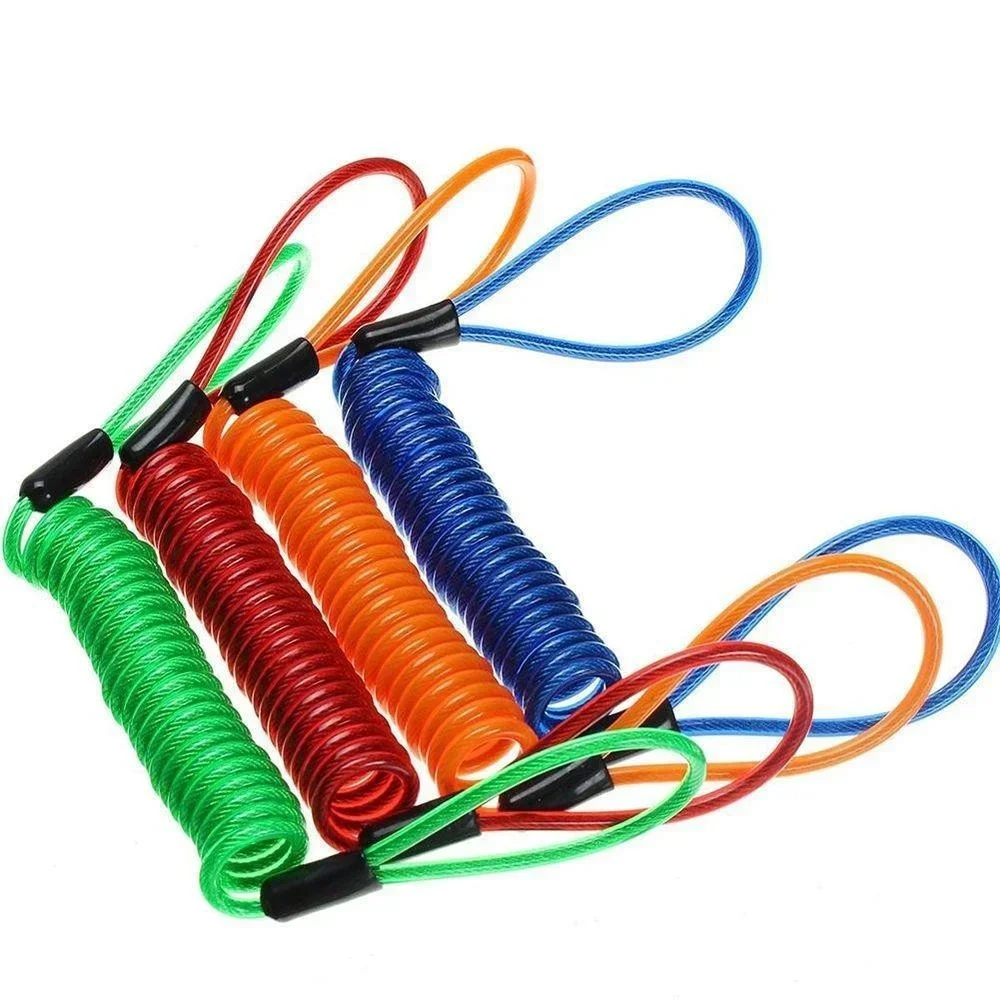 Fiets Lente Kabelslot Anti-Diefstal Touw Alarm Disc Lock Fiets Beveiliging Herinnering Motorfiets Diefstal Bescherming 120-145cm