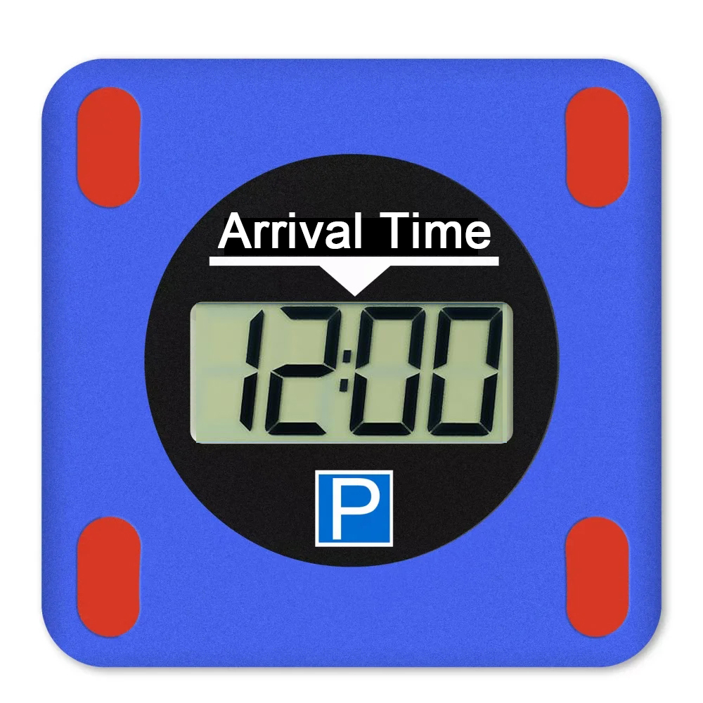 Elektronische Parkscheibe mit digitalem Display LCD Automatische Parkscheibe Elektrischer Parkscheibe: Blau