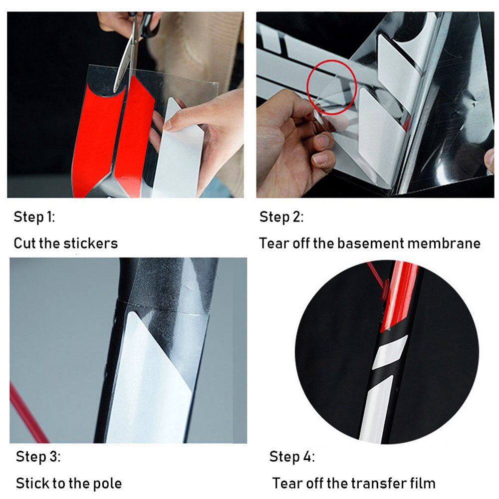 1 Set 20 Colors Reflective Styling Stickers Xiaomi Mijia M365 Night Safety Decal Skateboard Warning Strip Electric Scooter Parts