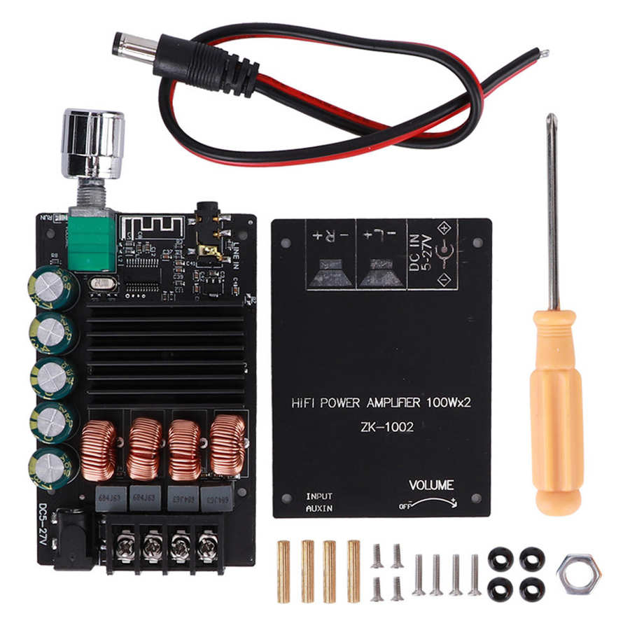 Medidor de energía 100Wx2 HIFI de alta potencia, amplificador Digital estéreo de 2,0 AMP, placa accesorio para monitor de potencia Bluetooth 5,0