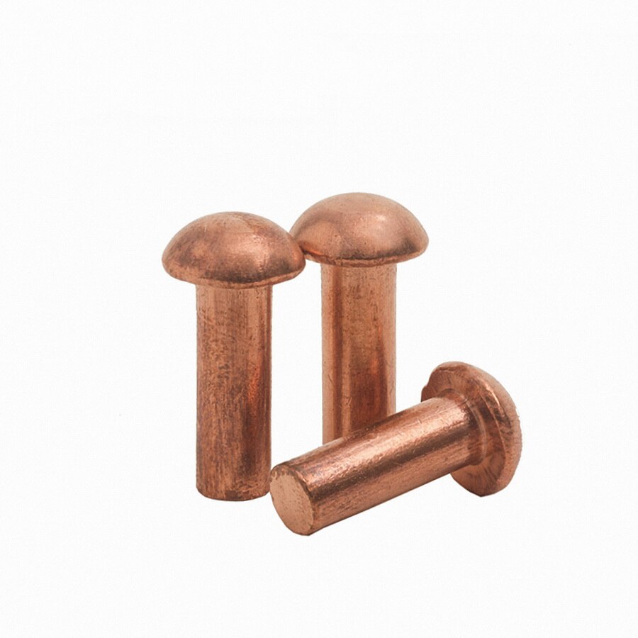M2 gb867 pan knop ronde kop koperen massieve klinknagels set massieve lengte 3 4 5 6 8 10 12mm