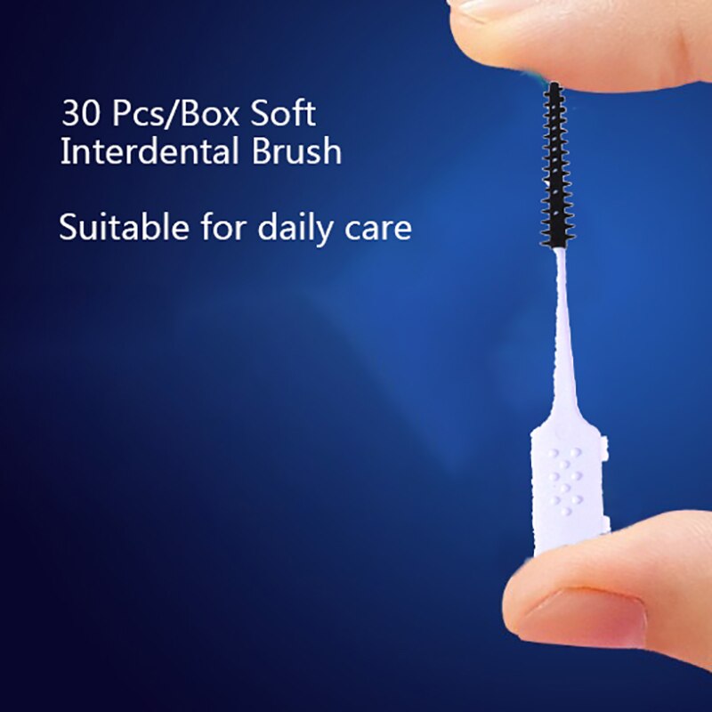 Interdentale Tanden Stok Borstel 30Pcs Orale Schoon Zorg Picks Dental Tandenstokers Vervanging Hoofd Borstel Gereedschappen Interdentale Borstel