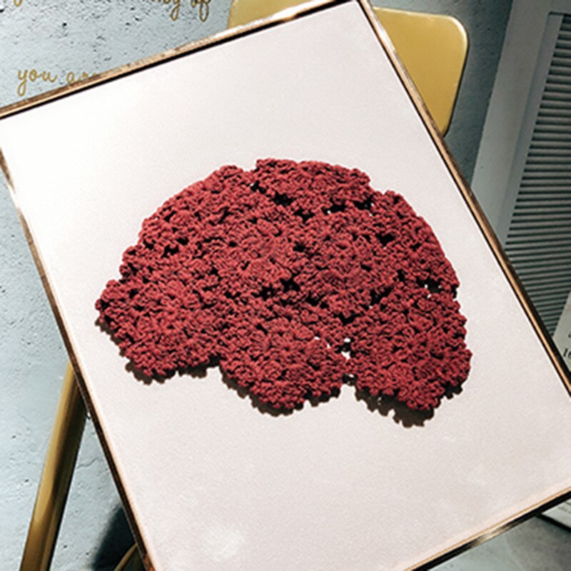 Elegante Katoen Baret Hollow Out Bloemen Decoratieve Hand Verslaafd Herfst Dames Pure Kleur Etnische Stijl Dome Kunstenaar Baret Hoed: Red