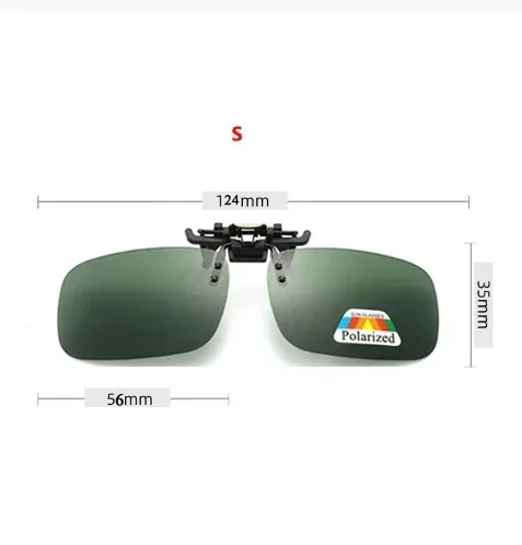 4 Color Grey Lenses Polarized Sunglasses Clip On Flip Up UV 380 Driving Fishing Night Vision Glasses Clips: GRAY