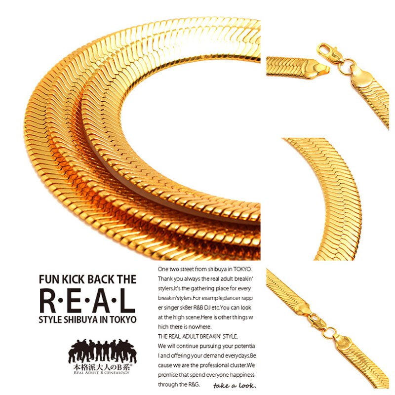 Hip Hop 75Cm Herringbone Chain Mode Stijl 30in Snake Kettingen Gouden Kettingen Kettingen Sieraden Voor Bar Club Mannelijke vrouwelijke