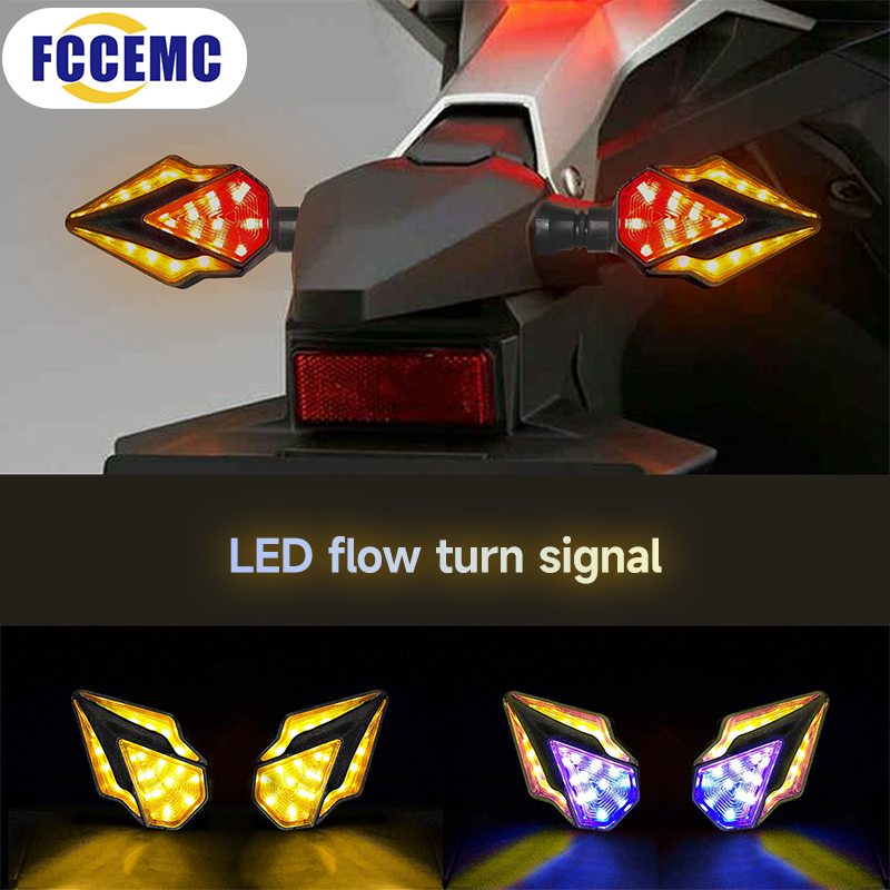 2 uds lámpara de dirección de motocicleta indicador luces de señal de giro freno LED luz de giro trasera intermitentes luz intermitente ámbar