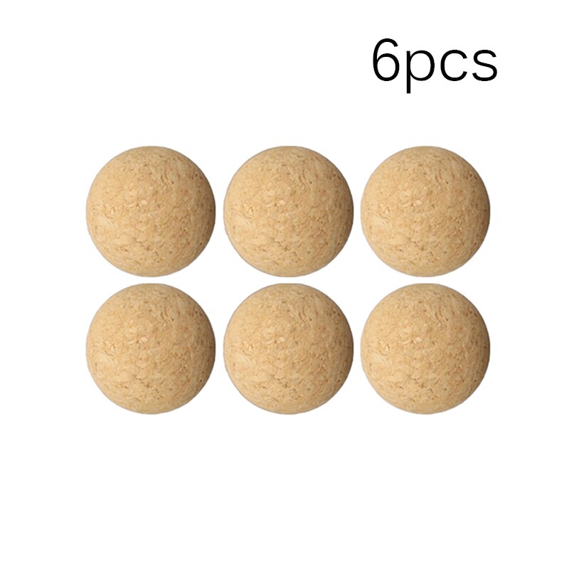 6 Pcs 36mm Foosball Table Cork Solid Wood Ball Table Football Accessories Indoor Table Soccer Sport Games Toys Mini Soccer Toy: Default Title