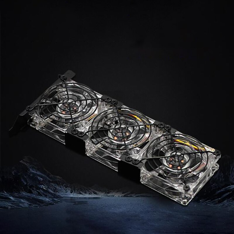 8cm Three Fan Partner for Universal GPU PCI Video Card Dual Cooler Computer Chassis for image Card Cooling