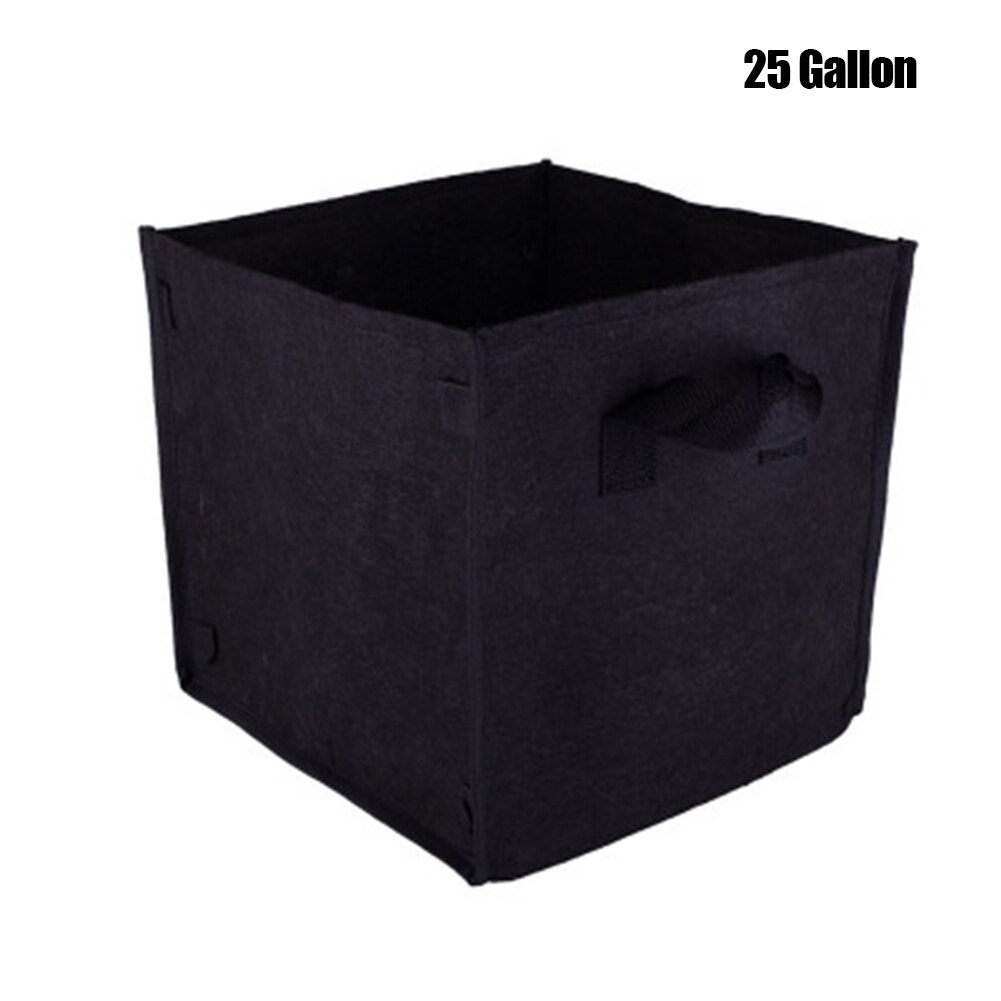 Spot Fabric Raised Planting Bed Thicken Non-woven Square Plant Flower Tree Planting Grow Bag Hogard: 25 gallon